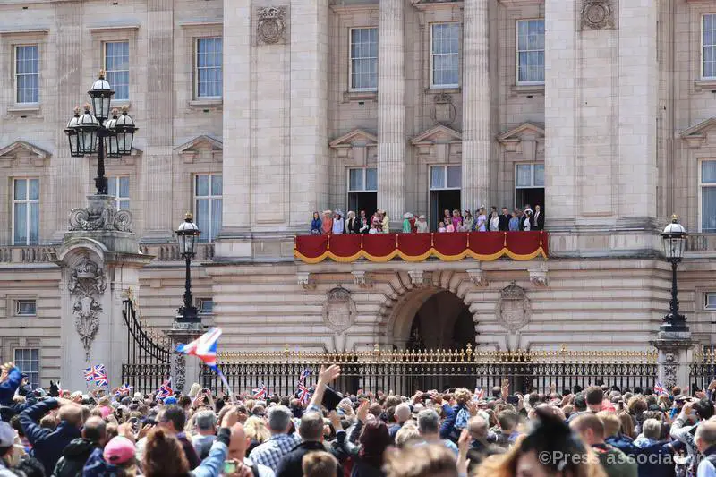 Duchess of Cambridge wore Philip Treacy Hat and Alexander McQueen Coat Dress for Trooping the Colour Parade