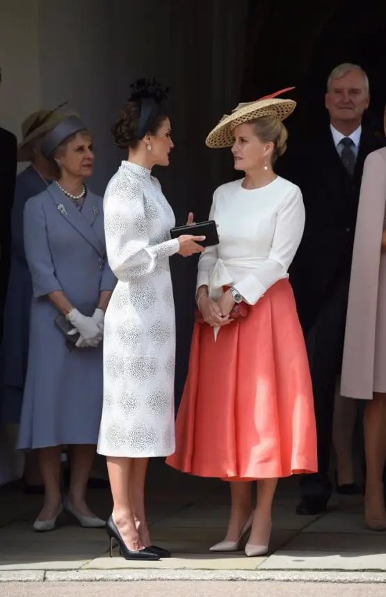 The Duchess of Cambridge and Queen Letizia of Spain in Chic Monochrome ...
