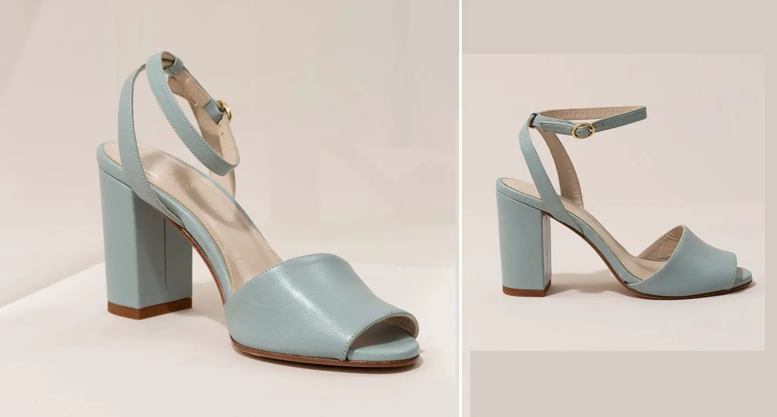 Mint & Roses Adriatic Arlena wide-heeled peep-toe sandals1