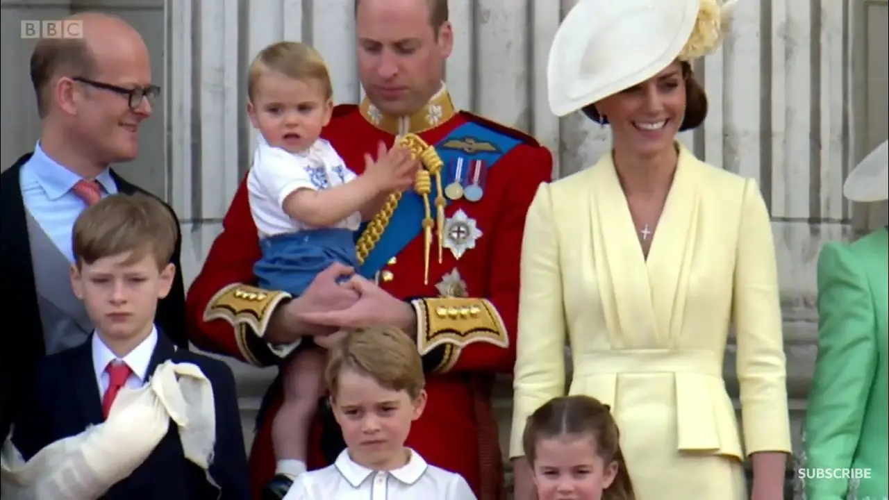 Prince Louis of Cambridge made his debut Balcony Appearance at the Tooping the Colour Parade