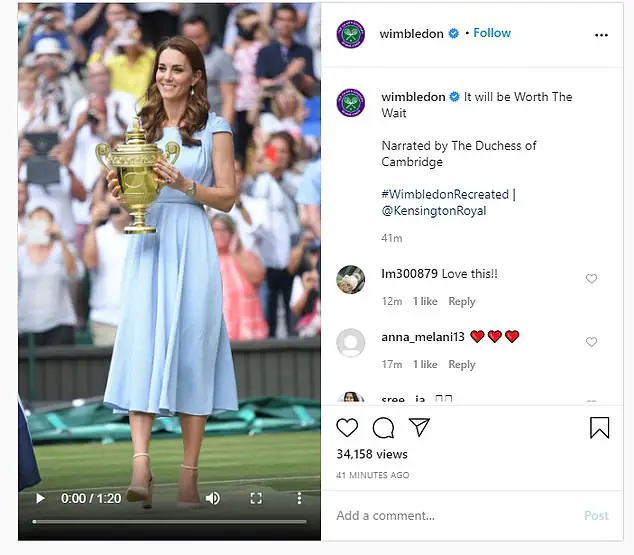 The Duchess of Cambridge narrated video for Wimbledon