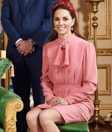 Duchess of Cambridge looked lovely in pink Stella McCartney for the chirstening of Archie Harrison