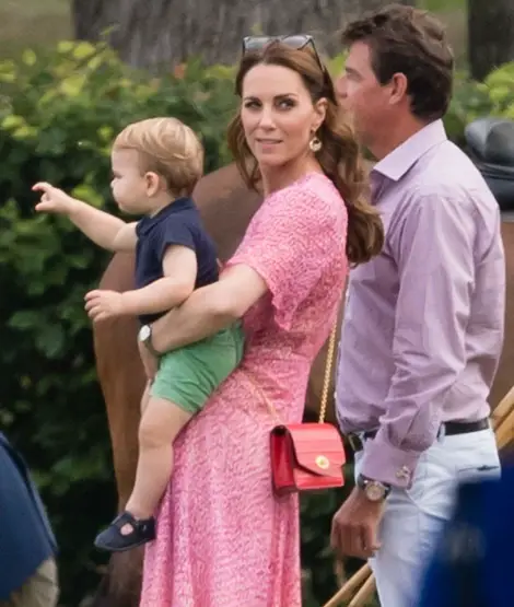 Duchess of Cambridge took Prince George Princess Charlotte and Prince Louis to Polo Match watching Prince William and Prince Harry playing Polo