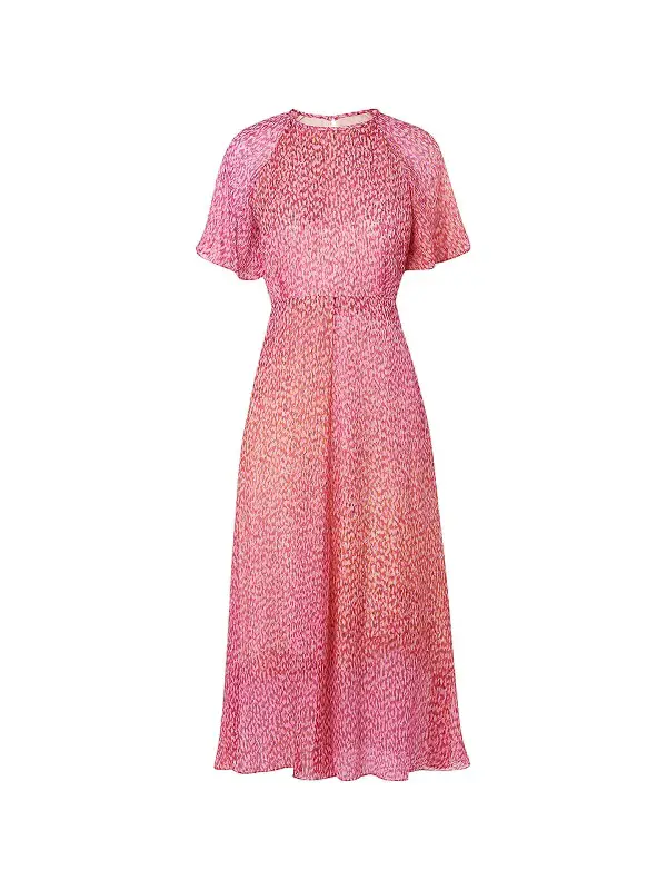 Duchess of Cambridge wore pink L.K. Bennett Silk Madison Dress to polo match