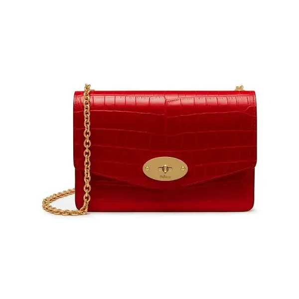Duchess of Cambridge carried Mulberry Ruby Red Croc Darley Bag at polo match