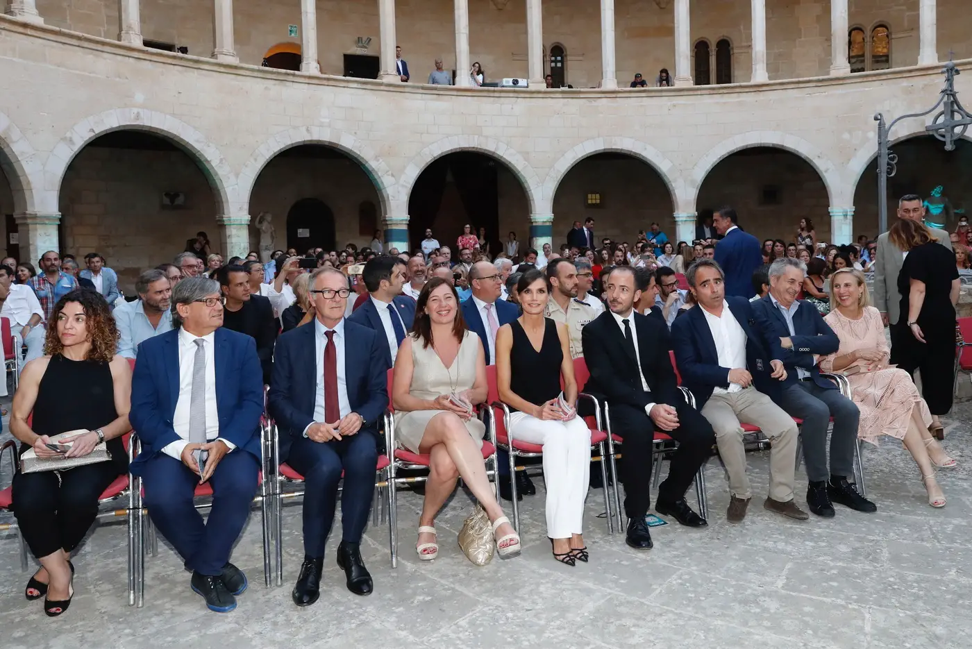 Queen Letizia wore black top and White trouser for film festival inauguration in Palma