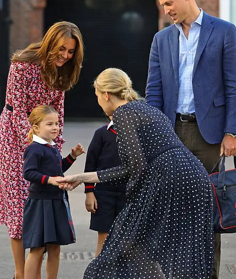 Duke and Duchess of Cambridge took Princess Charlotte to her first day of school