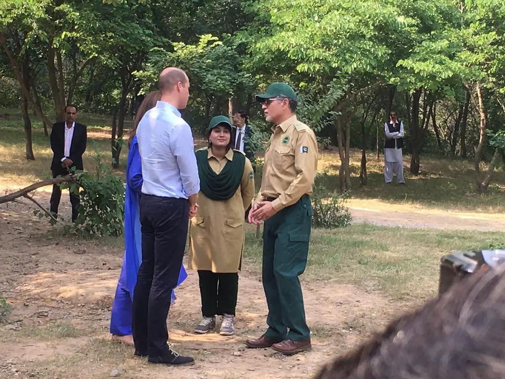 The The Duke and Duchess of Cambridgde visited Margalla Hills in Pakistan
