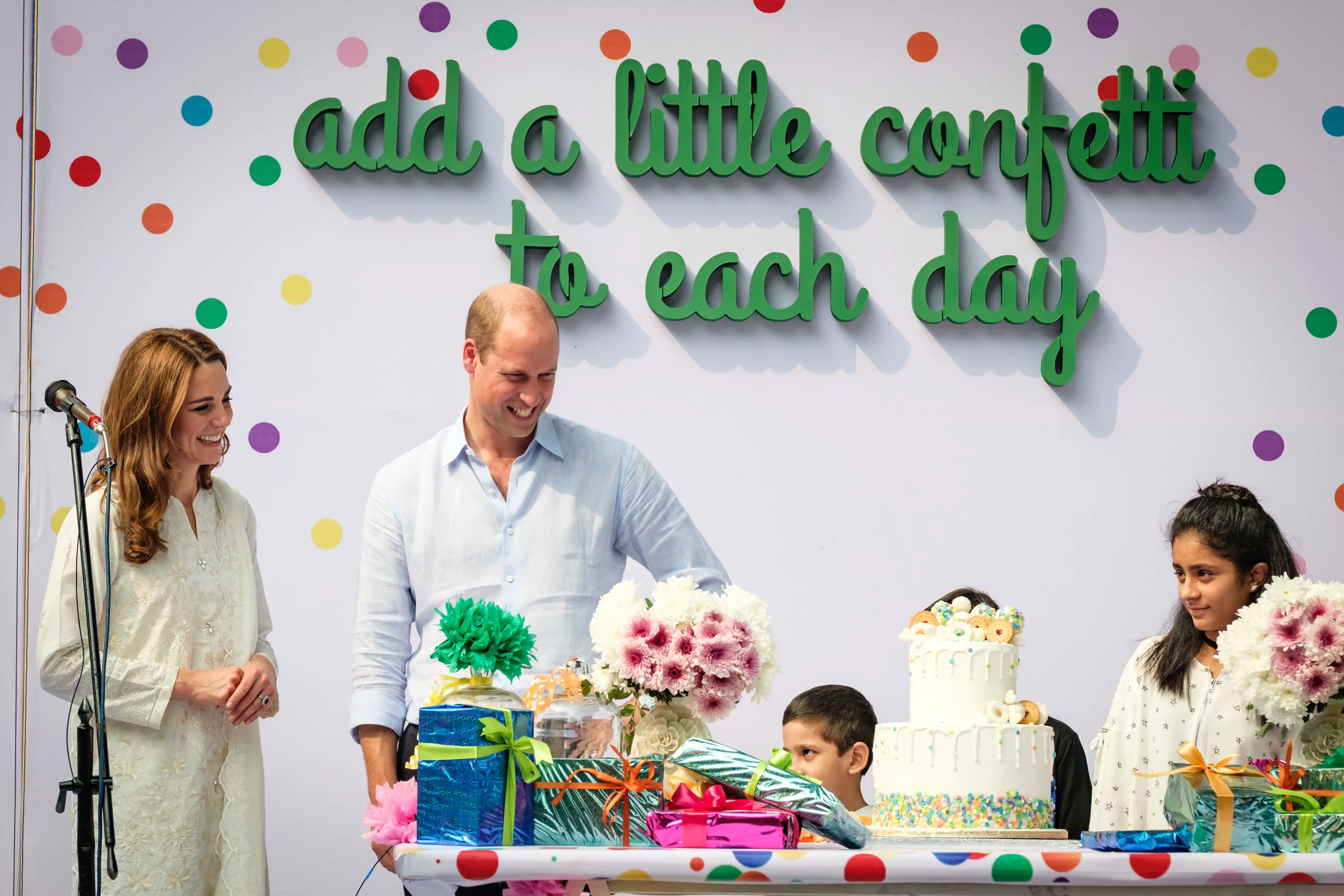Duke and Duchess of Cambridge attended a birthday party at SOS Village in Lahore Pakistan