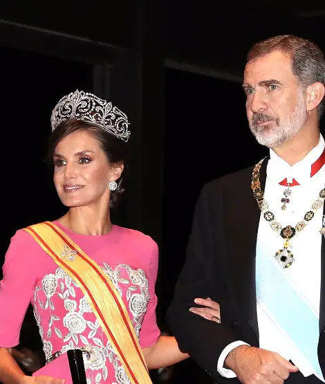 King Felipe and Queen Letizia at Gala Dinner in Japan