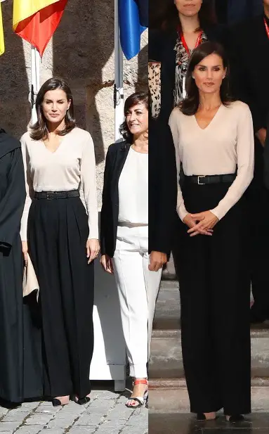 Queen Letizia attended Journalisam Seminar in Chic Outfit