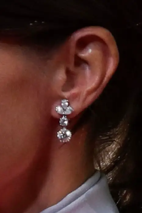 Queen Letizia wore wedding earrings with wedding designer Pertegaz's dress at Princess of Asturias Awards audience