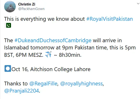 Duke and Duchess of Cambridge visiting Pakistan