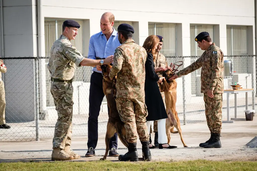 Duke and Duchess of Cambridge visited Islamabad’s Army Canine Centre on the last day of Pakistan visit
