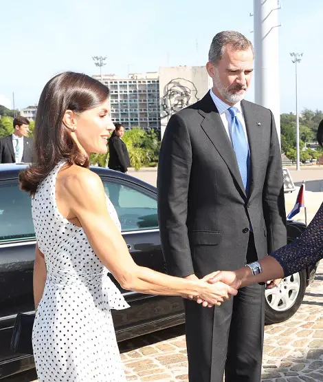 King Felipe and Queen Letizia started their Cuba visit with a monument visit
