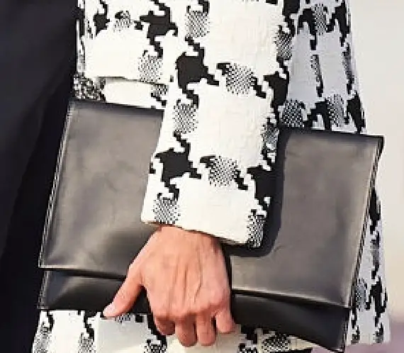 Queen Letizia Magrit Smooth Leather Envelope Clutch Bag