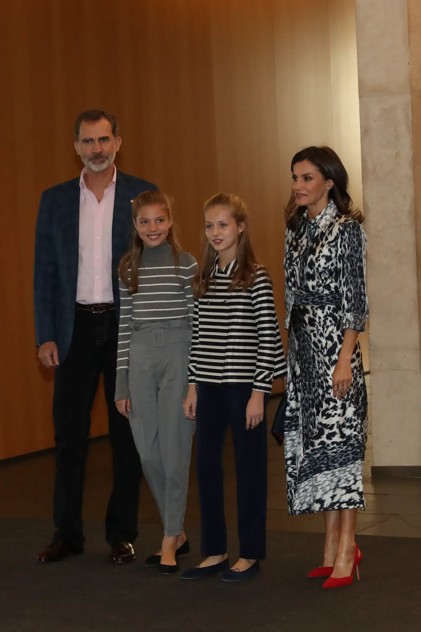 Queen Letizia debuted Victoria Beckham Skirt and shirt in Barcelona