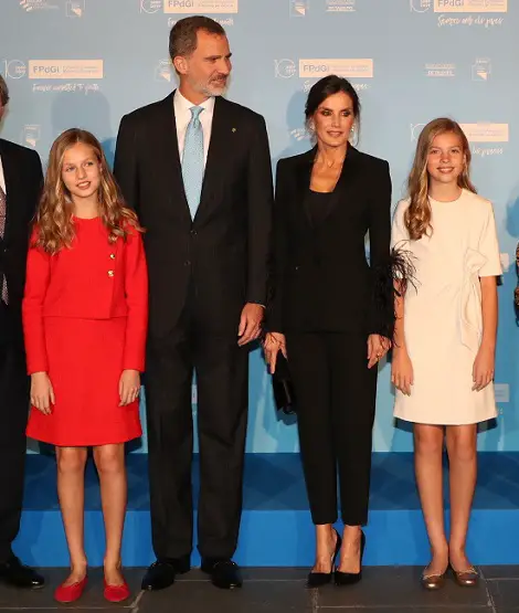 Queen Letizia wore black Pertegaz suit to Princess of Girona Foundation Awards1
