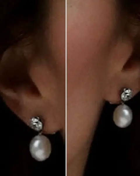 The Duchess of Cambridge wore Queen’s Diamond and Pearl Small Earrings