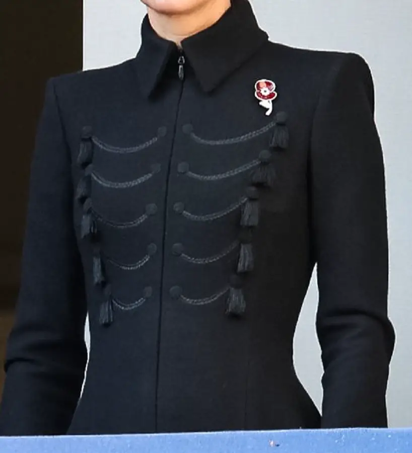 Kate Middleton wore UFO Black Military Style Coat