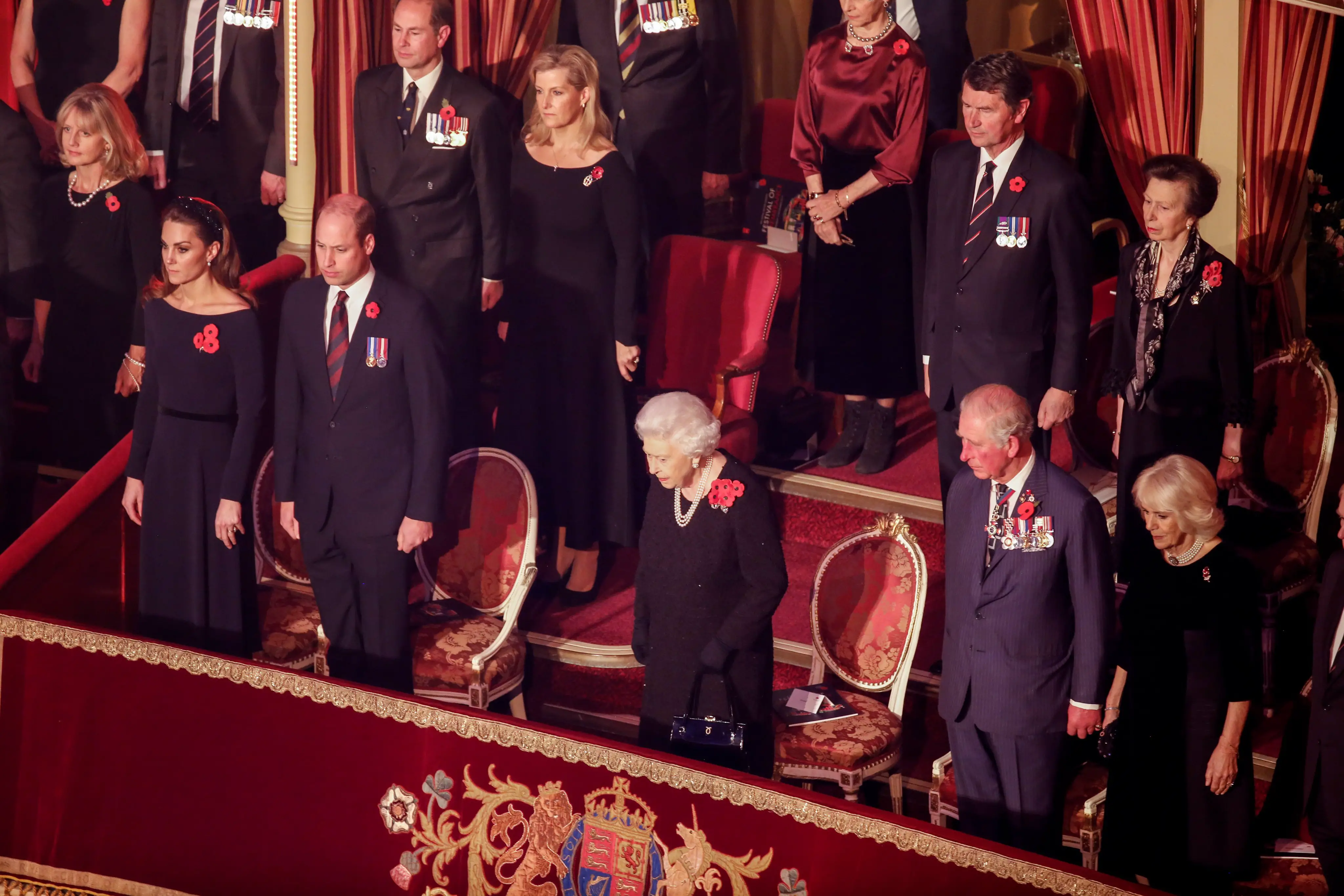 The Duke and Duchess of Cambridge attended Royal Festival of Remembrance with Royal Family