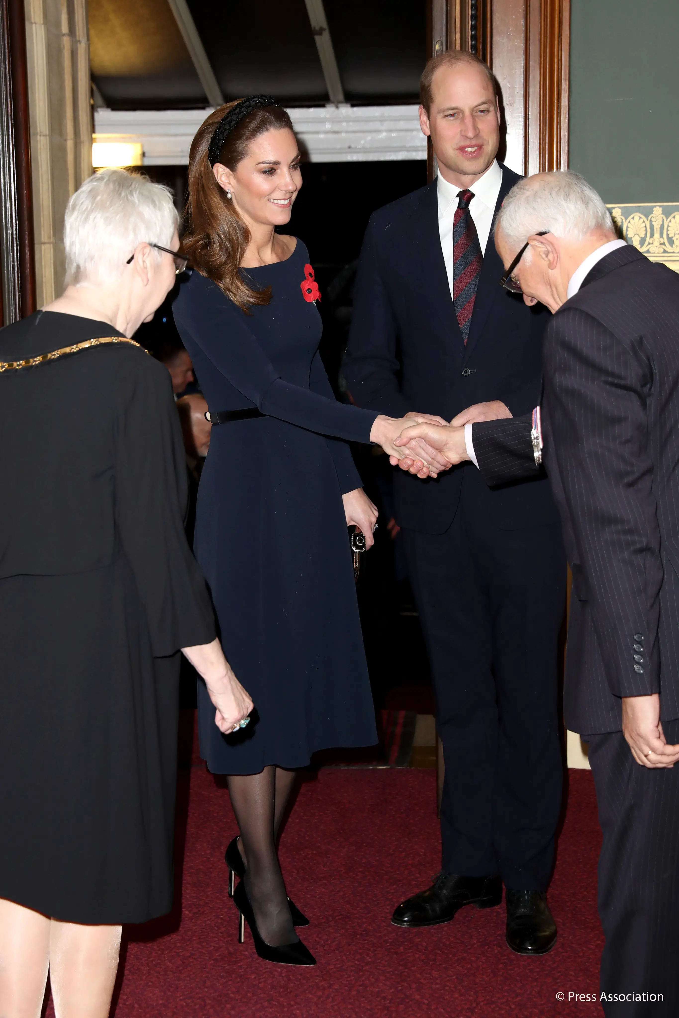 The Duchess of Cambridge arrived for the Festival of Remembrance