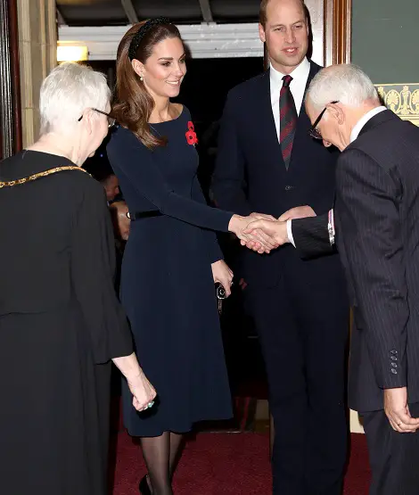Duchess of Cambridge arrived for the Festival of Remembrance