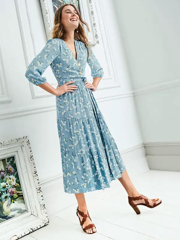 Duchess of Cambridge wore Boden Aurora Midi Wrap Dress