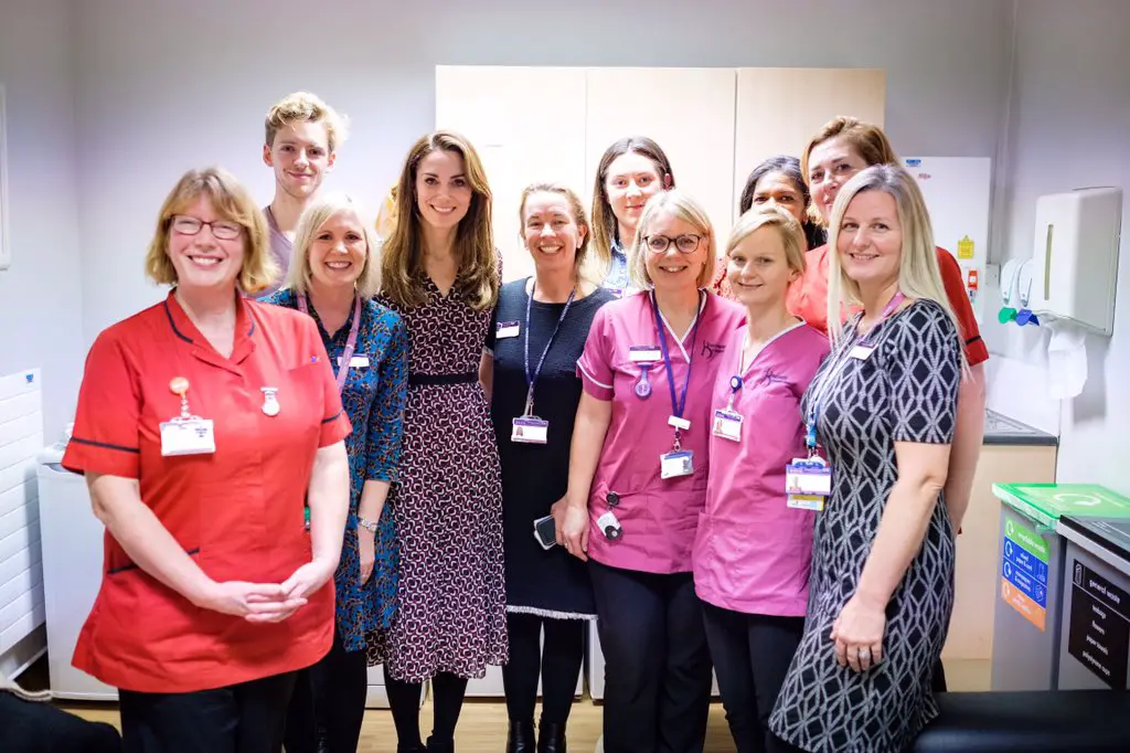 The Duchess of Cambridge spend time with Nurses and Midwives