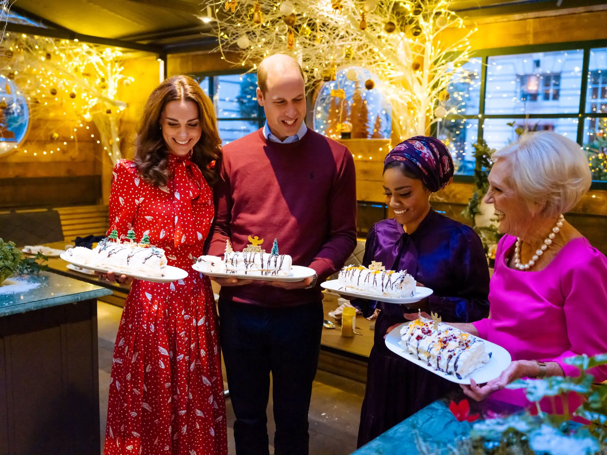 The Duke and Duchess of Cambridge joined cooking legend, Mary Berry, for a new BBC Christmas special