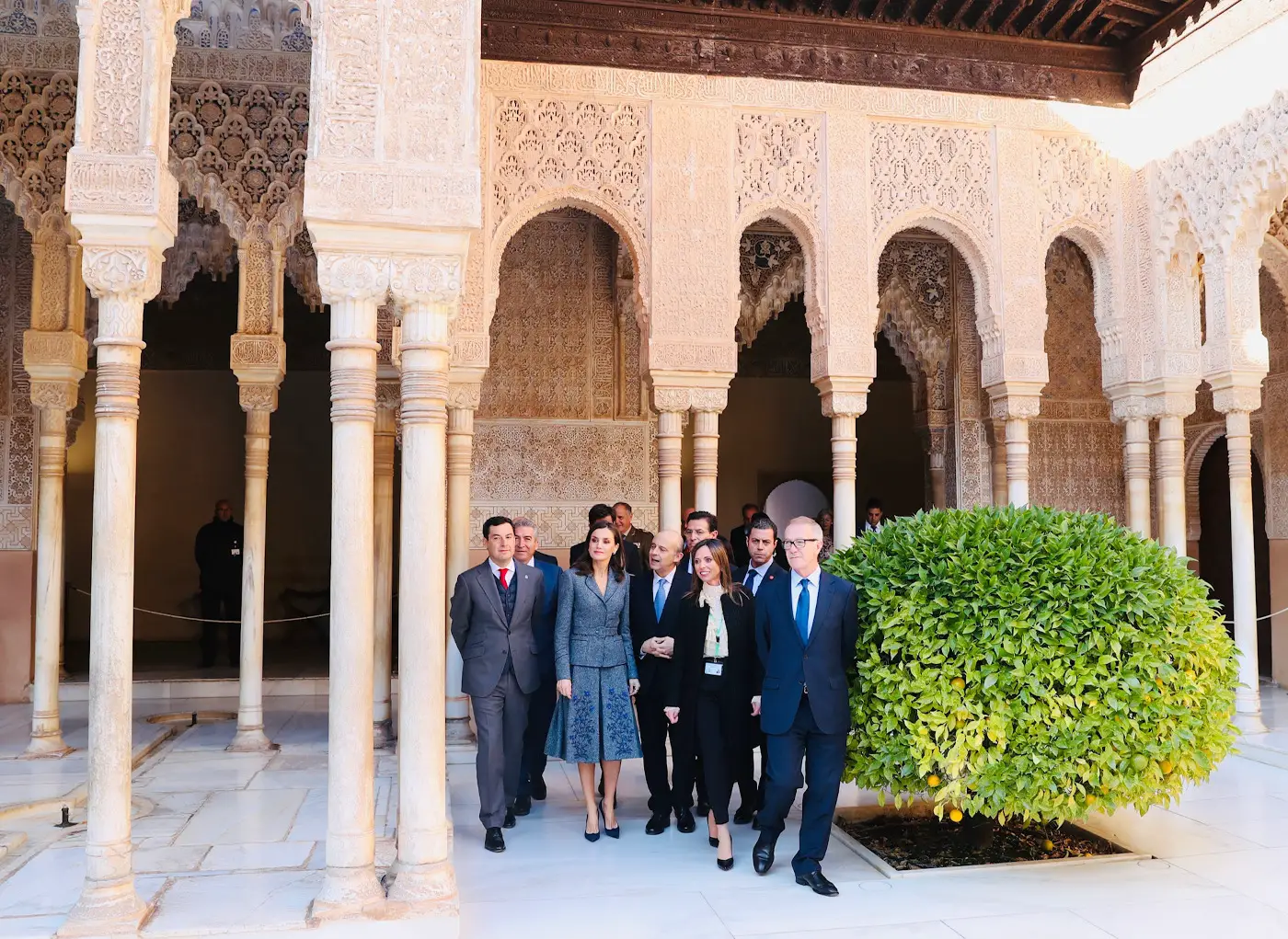 Queen Letizia of Spain toured Granada zirí Exhibition in Granada