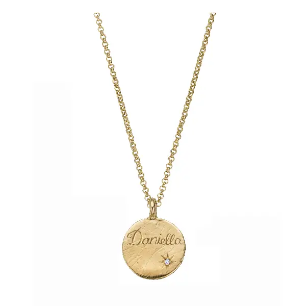 Daniella Draper Personalised Gold Midnight Moon Necklace