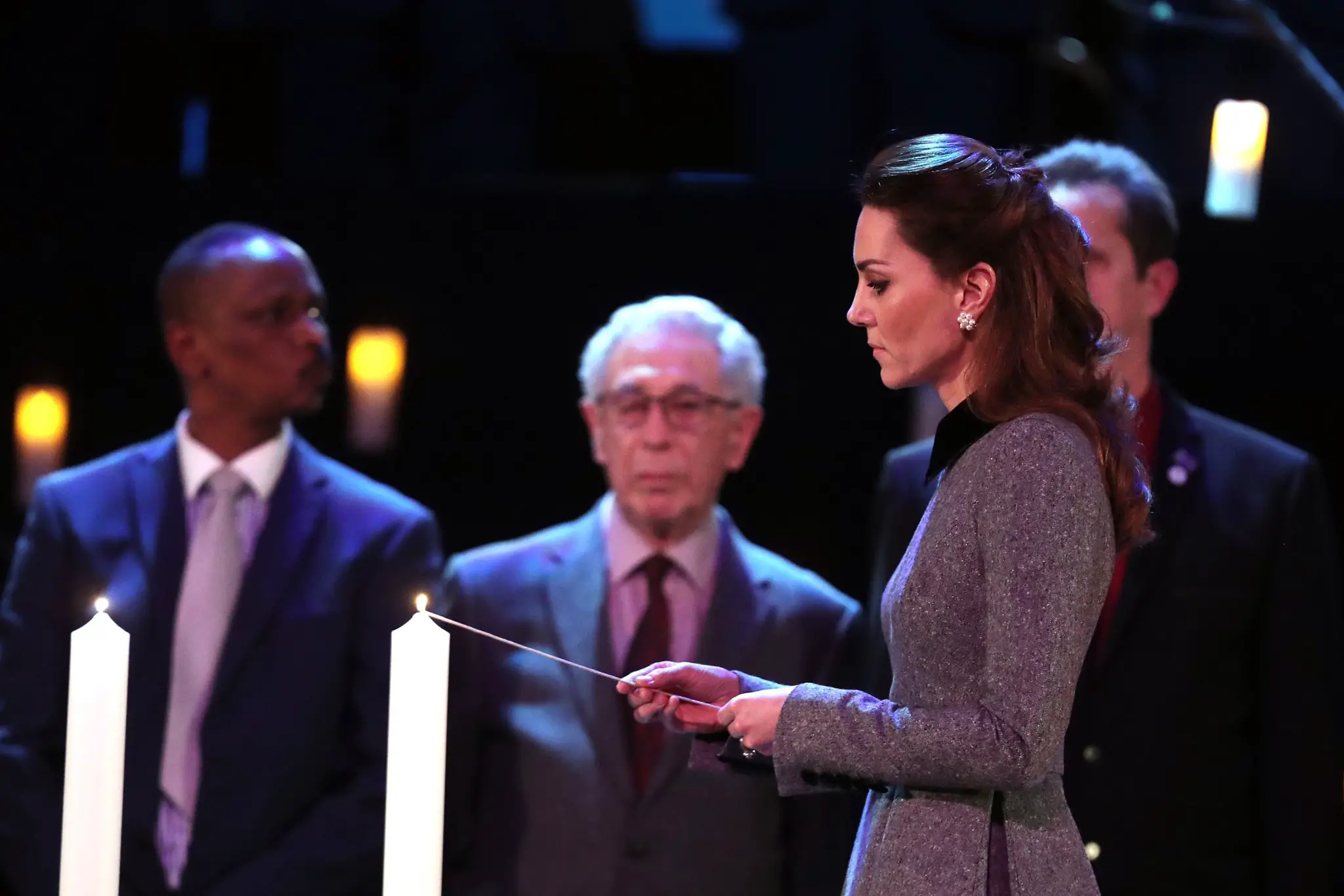 The Duchess of Cambridge lightened a candle at the Holocaust Memorial Day Service
