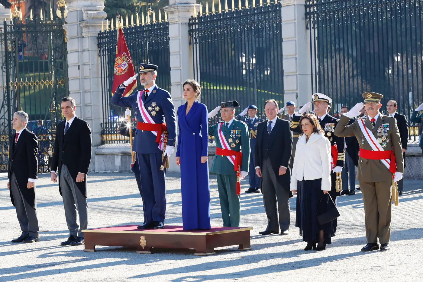 King Felipe and Queen Letizia at the Military Easter service 2020