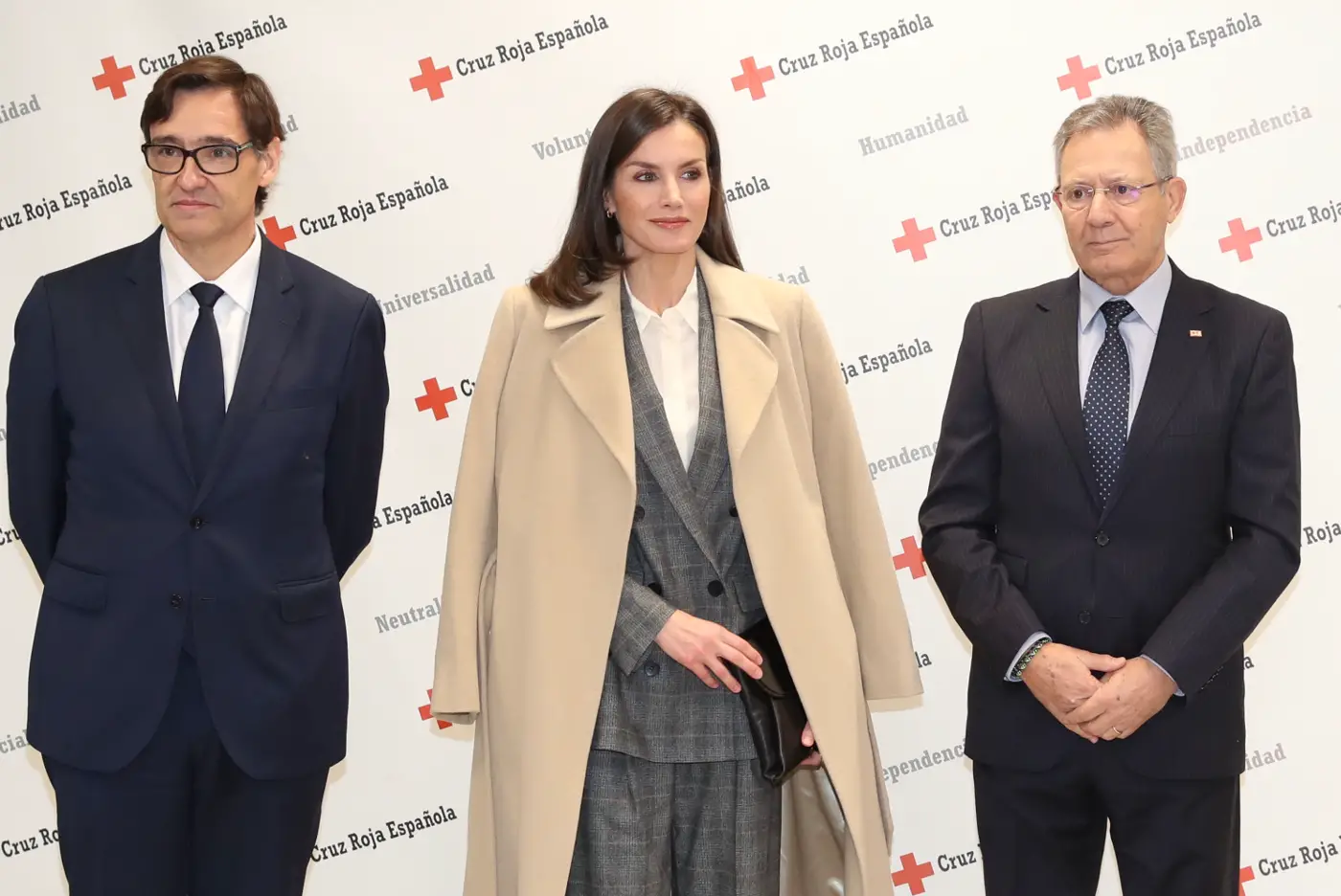 Queen Letizia wore Prince of Wales Print suit at Red cross Meeting