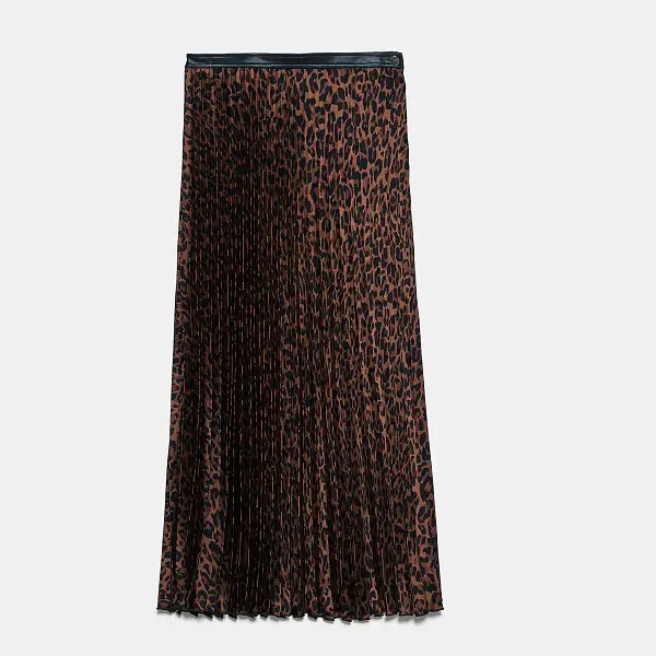 Zara Animal Print Skirt1