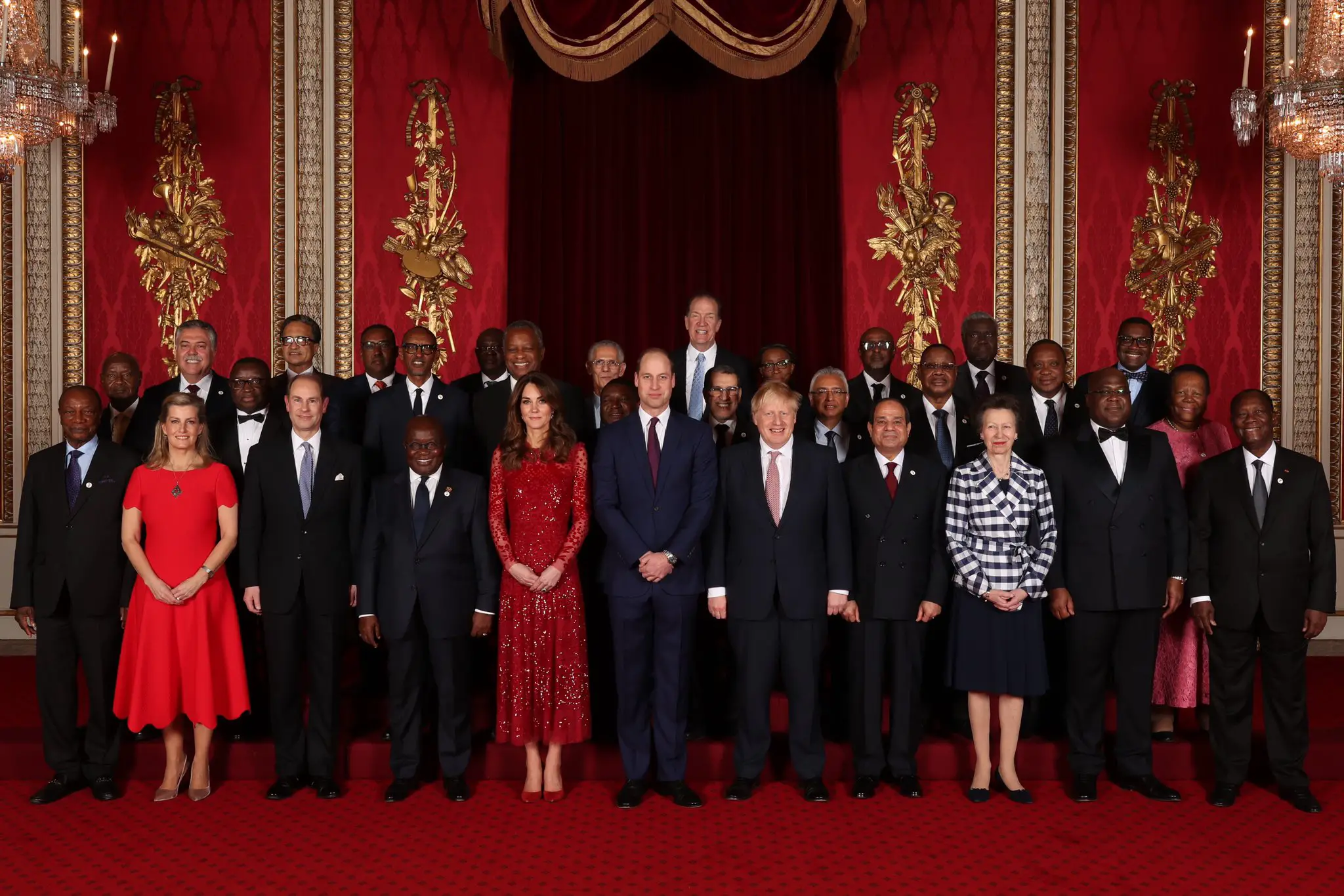 The Duke and Duchess of Cambridge host the UK-Africa summit reception at Buckingham Palace