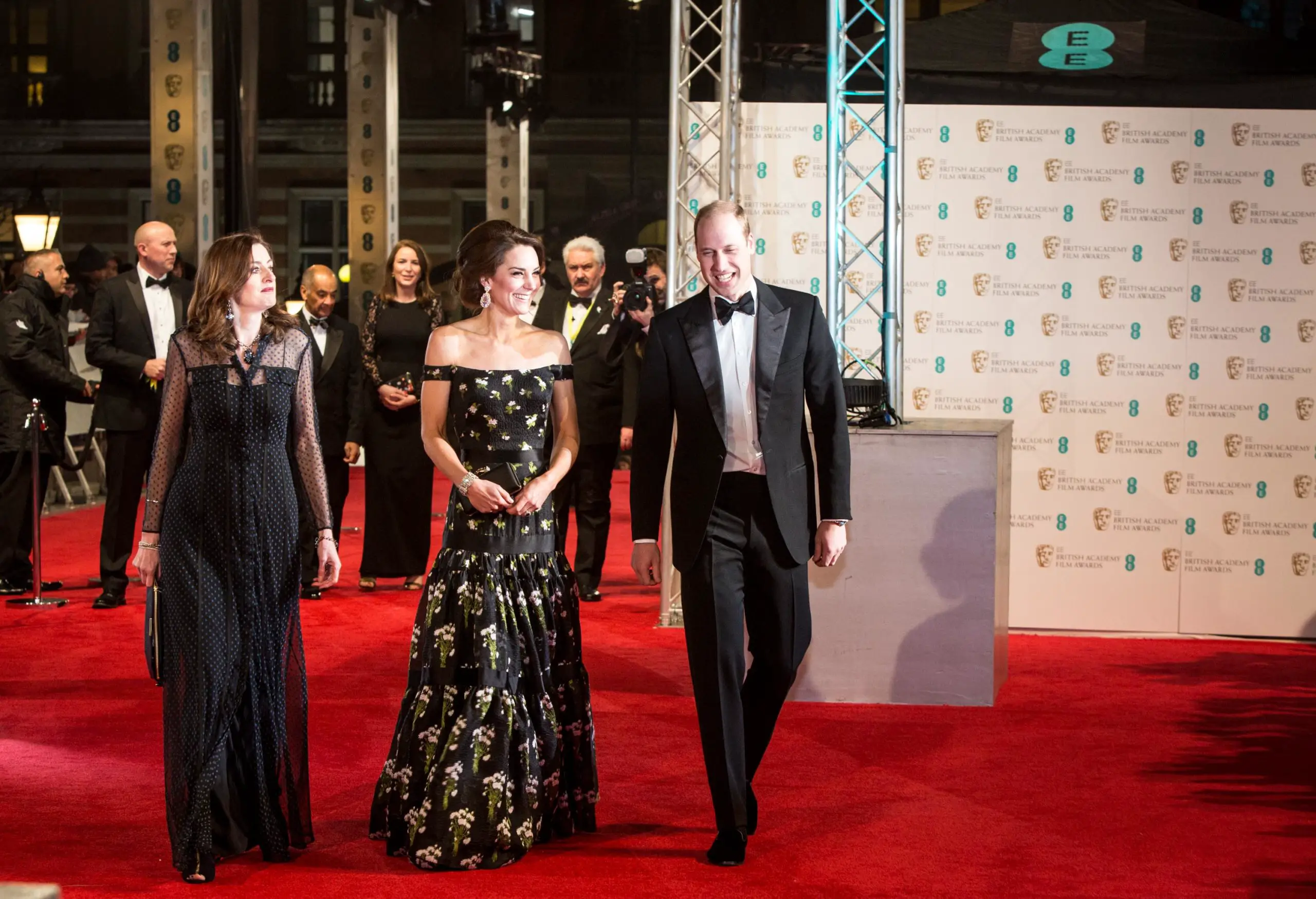 At her BAFTA come back in 2017, The Duchess of Cambridge chose a vintage-looking Alexander McQueen Black Gown.