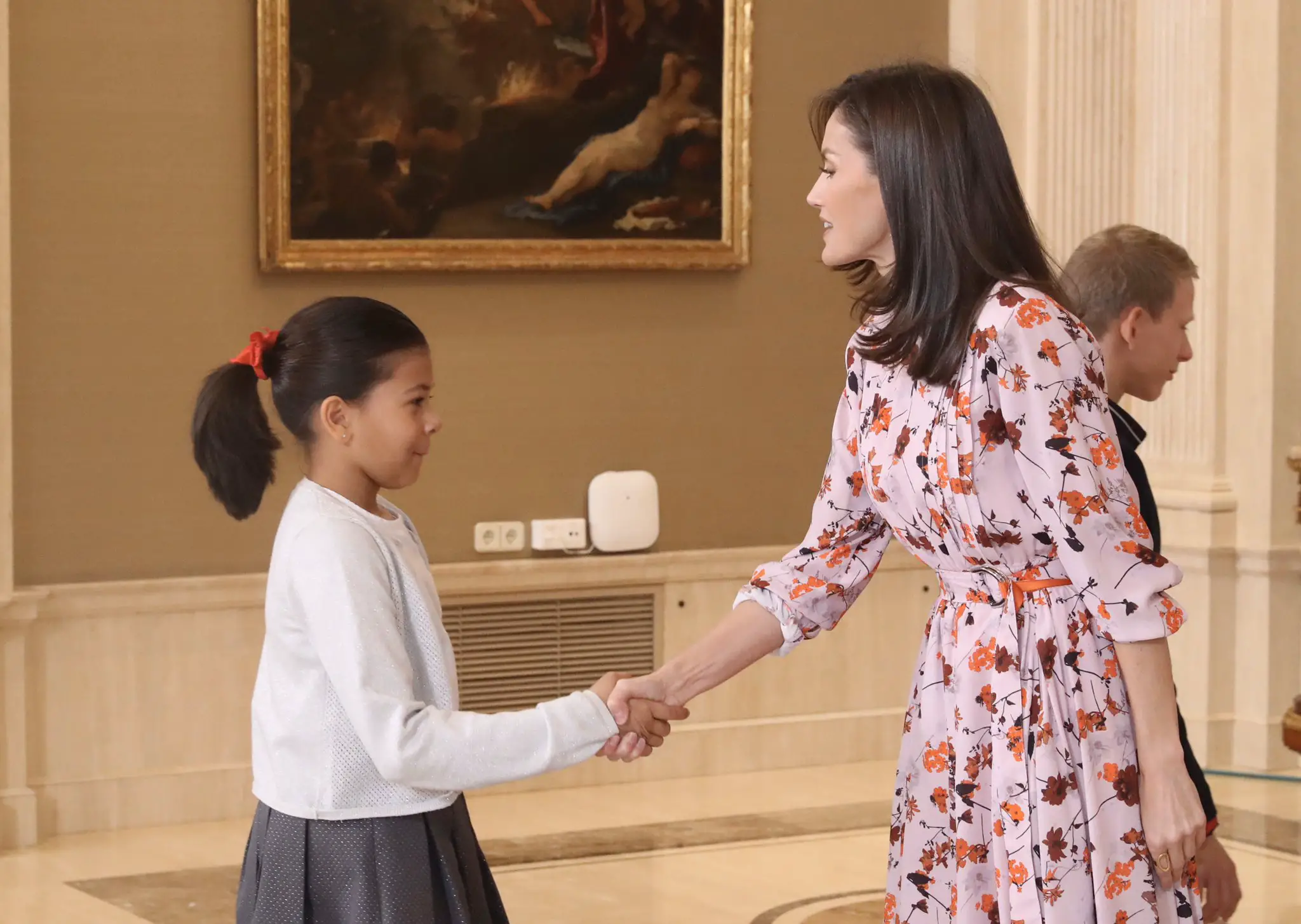Queen Letizia recieved audience at the Palace