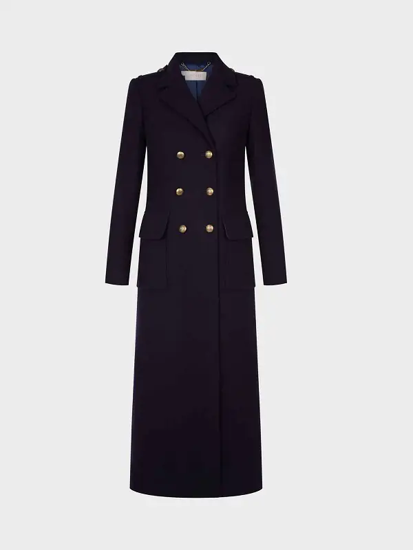 Duchess of Cambridge wore Hobbs Bianca Maxi Wool Coat for a visit to Wales