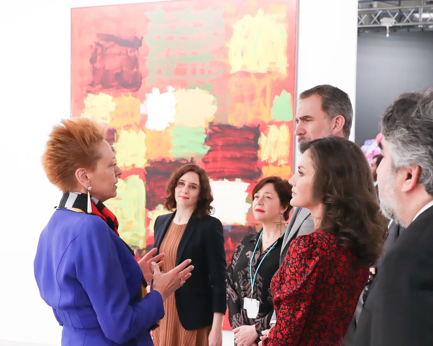 the royal couple received briefings of each gallery and exhibitions being hosted during the Art Fair