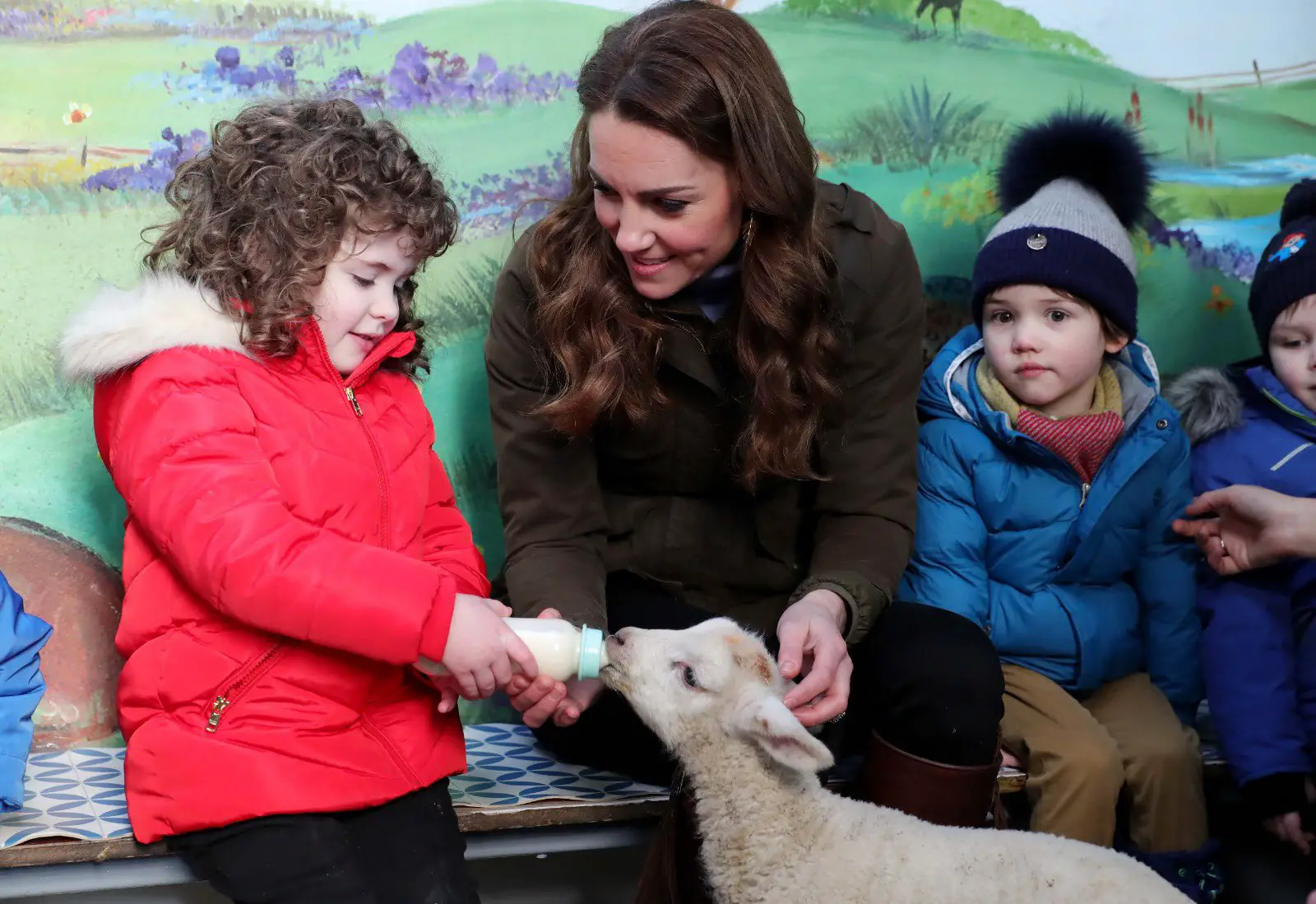 The Duchess of Cambridge spent time with children at the Ark Open Farm 