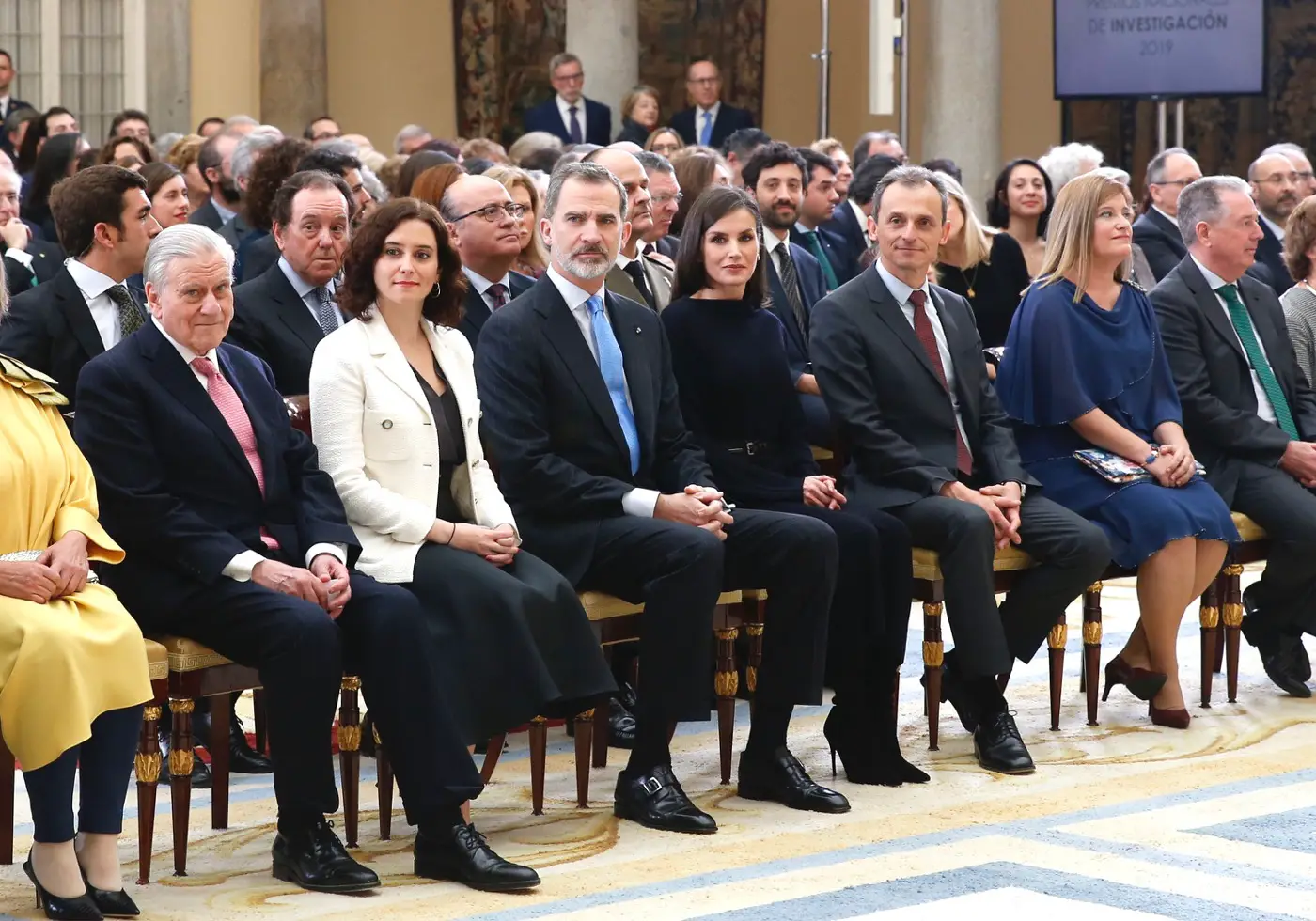 Queen Letizia and King Felipe at the National Research Award