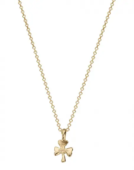 The Duchess of Cambridge wore Daniella Draper Gold Baby Shamrock Necklace in Ireland