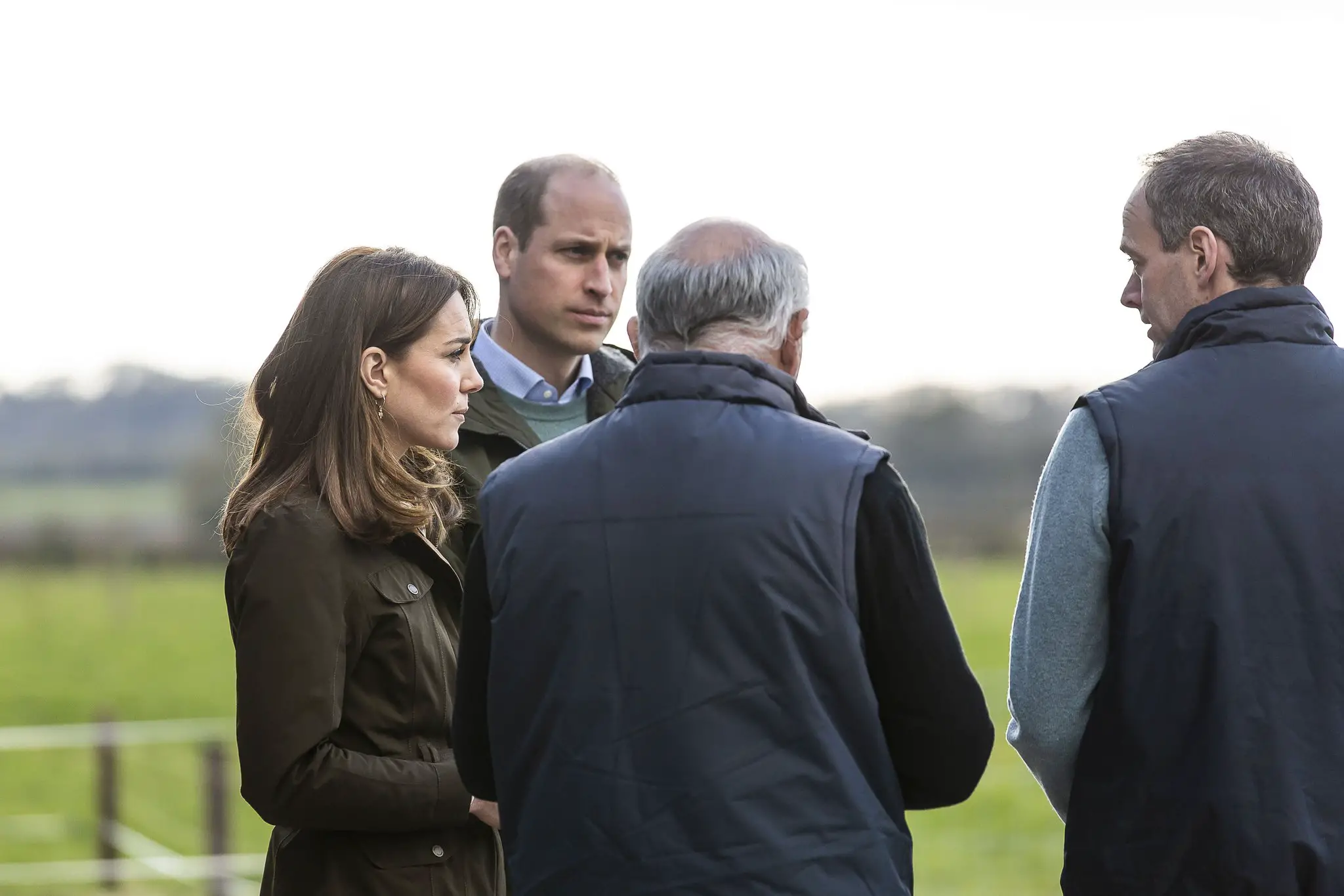 The Duke and Duchess of Cambridge were also shown three cows, each with twin calves