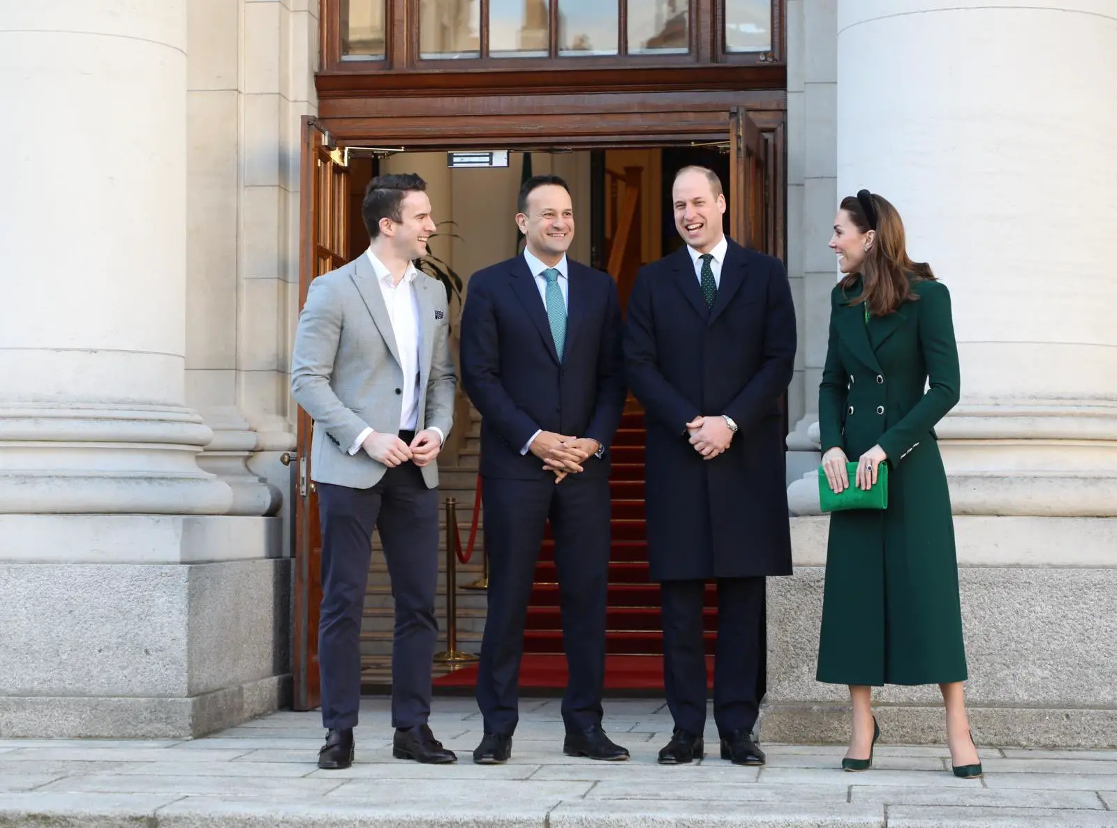 The Duke and Duchess of Cambridge met with Irish Prime Minister and his partner during Royal Visit Ireland in 2020