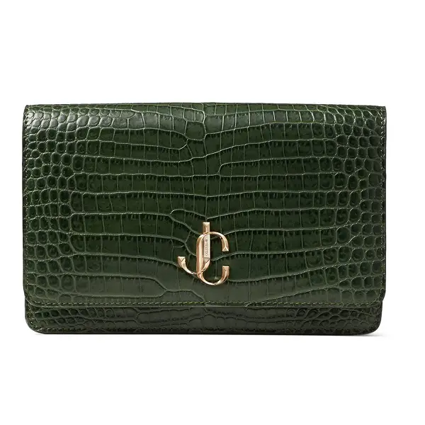 Jimmy Choo Croc Embossed Leather Palace Bag