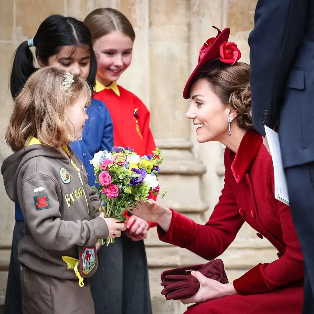 Duchess of Cambridge chose Red and Repeat for the Annual Commonwealth Day Service
