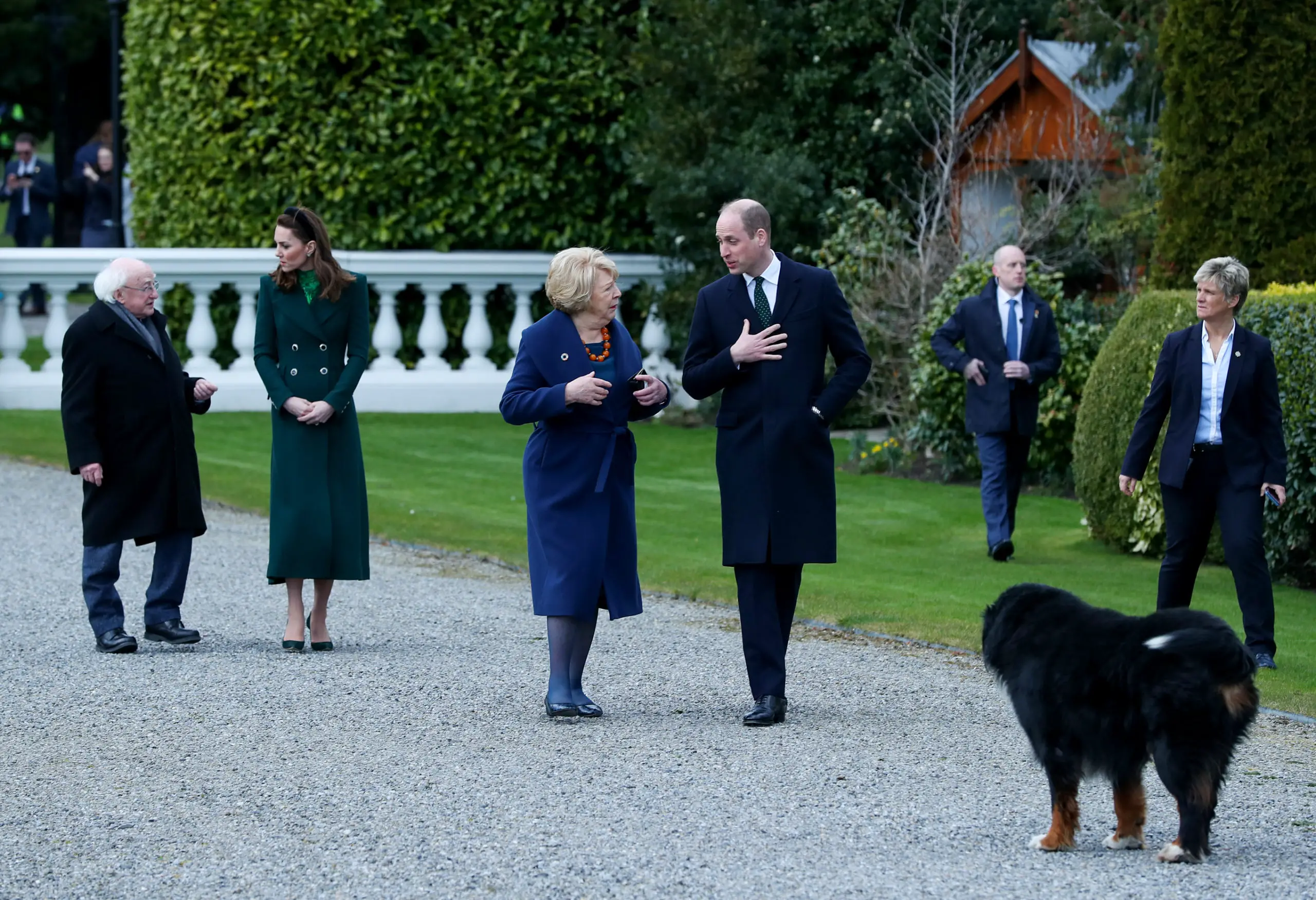 The Duke and Duchess of Cambridge met with the Irish President Michael D Higgins and First Lady Sabina Higgins