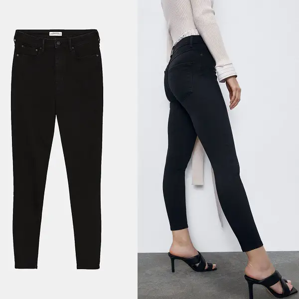 Zara Premium High Waist Revolve Back Jeans